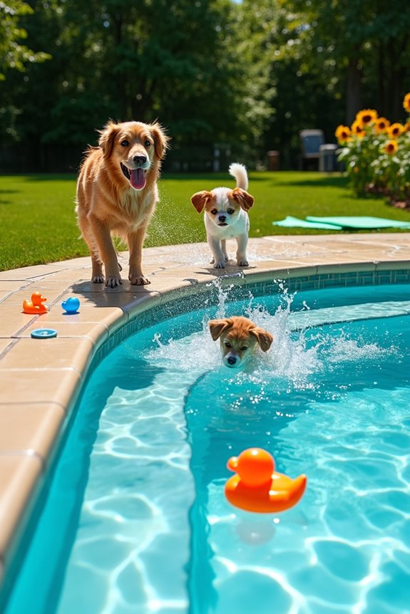 customizable dog pool features