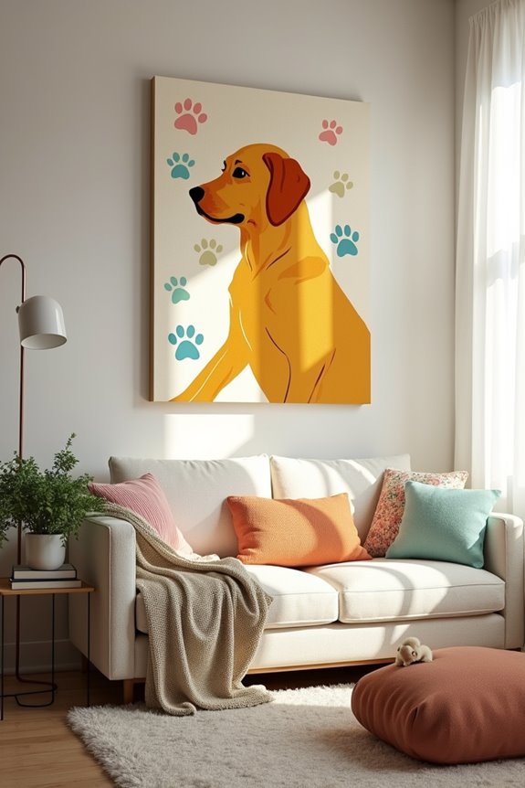 customized dog wall art