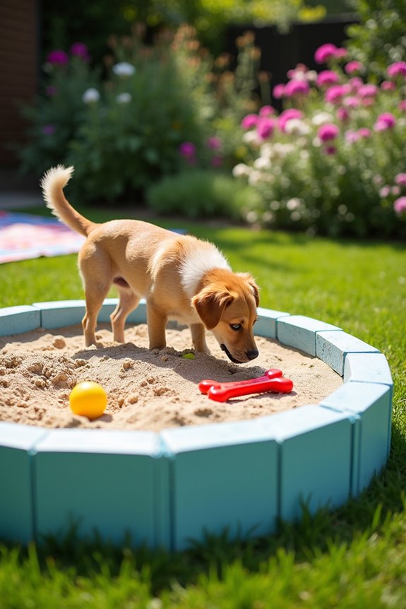 designated dog digging pit
