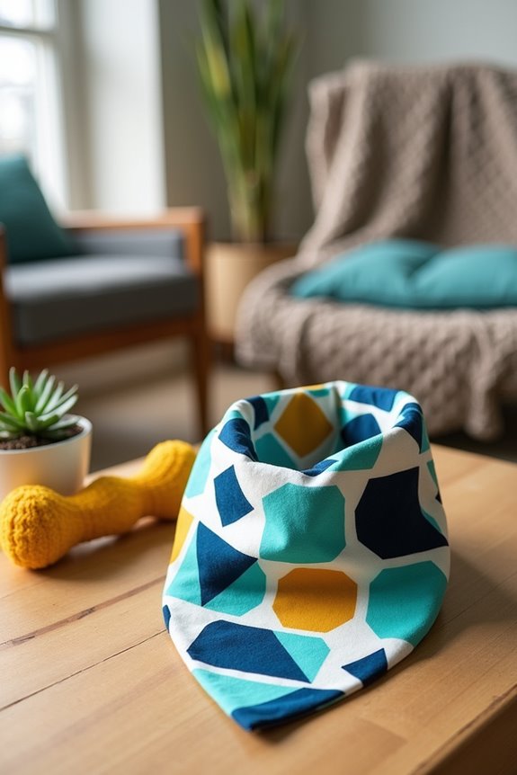 diy geometric print bandana