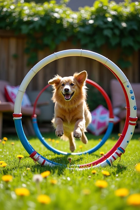 dog agility jumping hoop