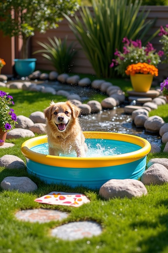 dog friendly backyard water features