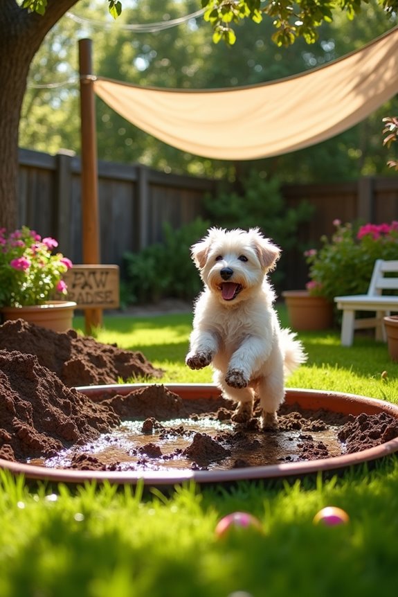 dog s muddy relaxation zone