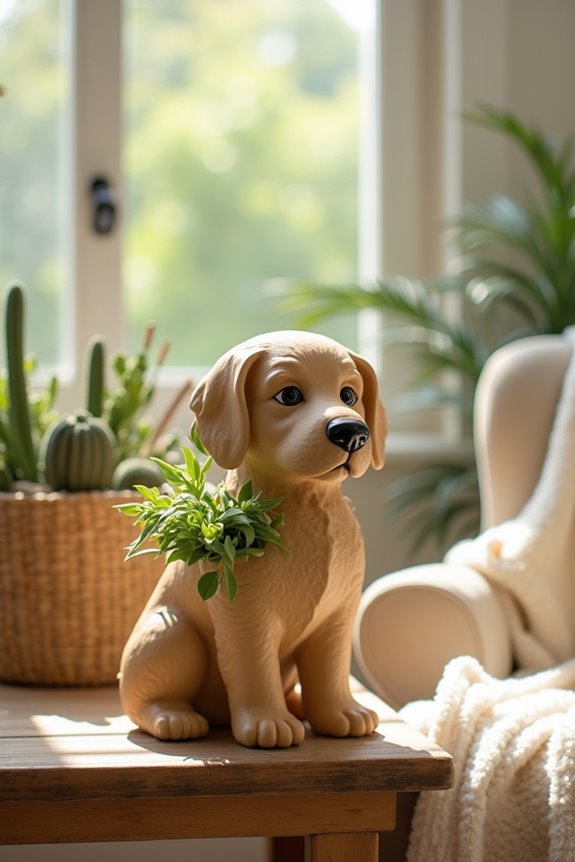 dog shaped plant containers designed