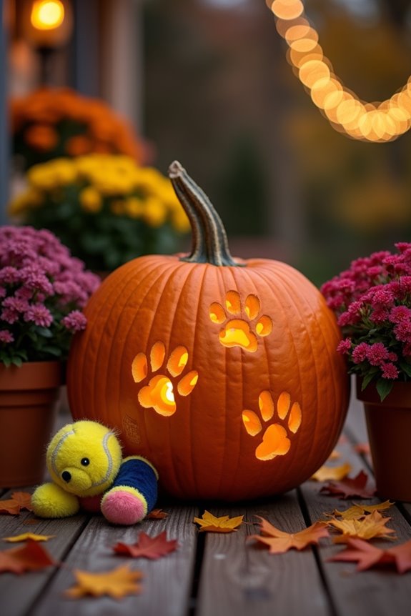 dog toy pumpkin carvings