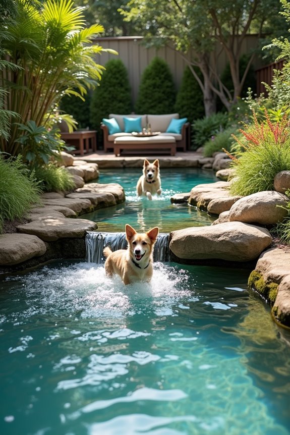 flowing river dog pool
