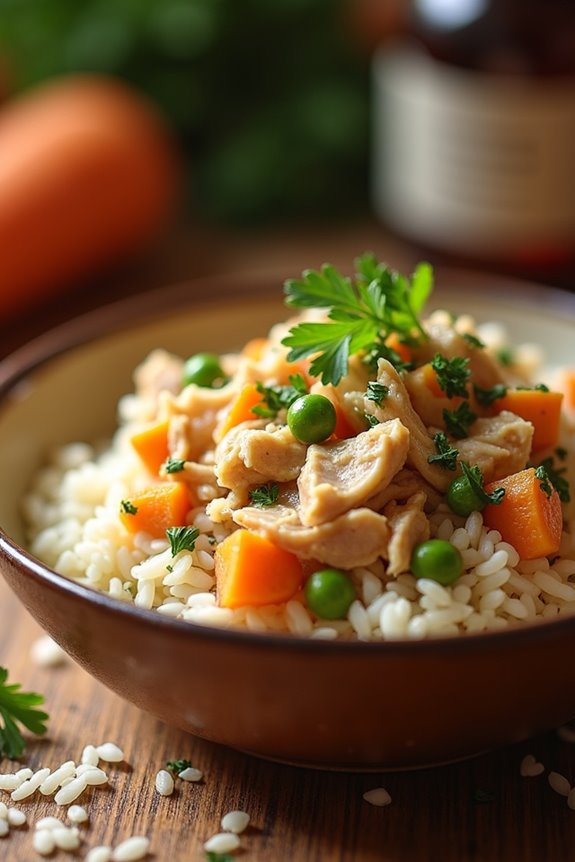 homemade chicken rice meal