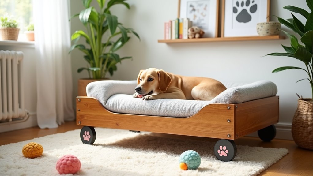 homemade elevated pet bed