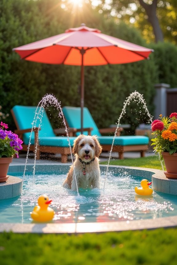 interactive dog water fun