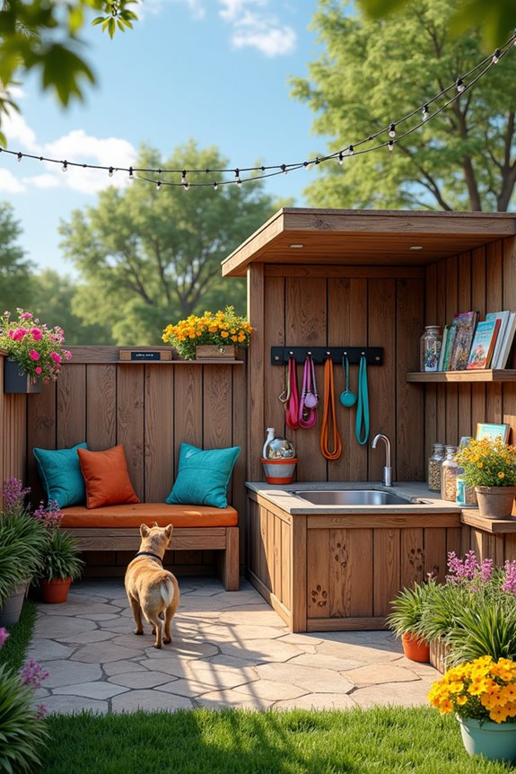 multi functional dog station elements