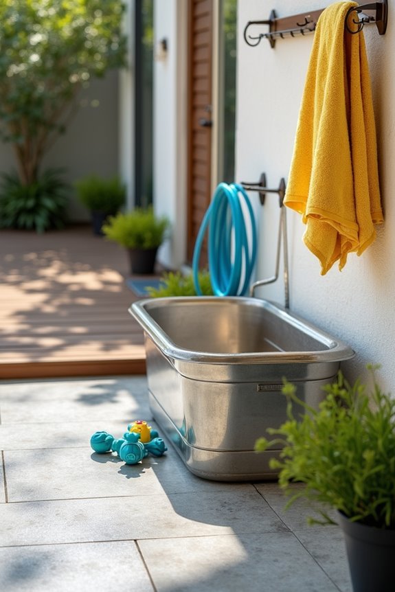 non slip dog washing station