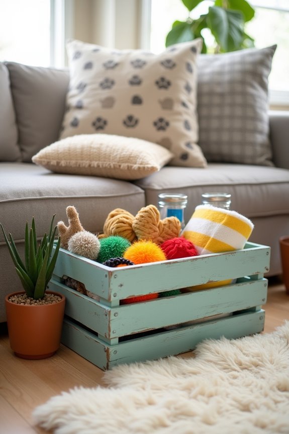 organize dog accessories efficiently