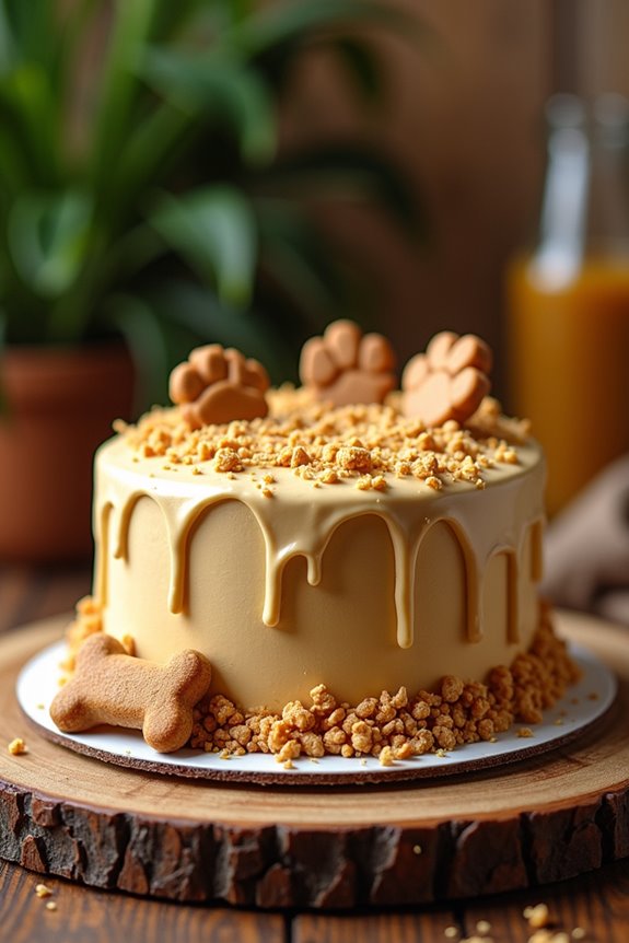 peanut butter dog cake
