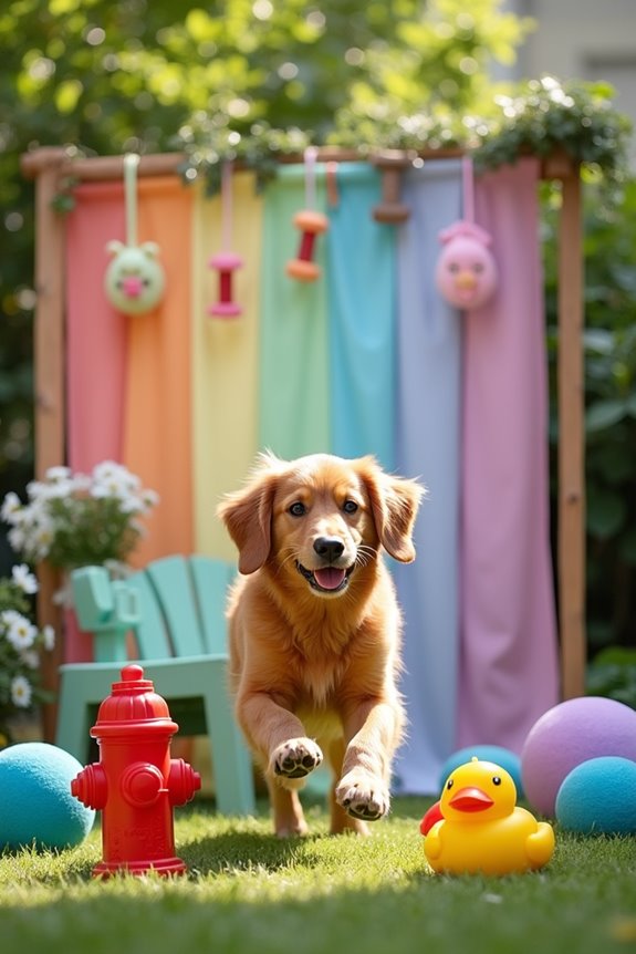 playful doggy wonderland backdrop