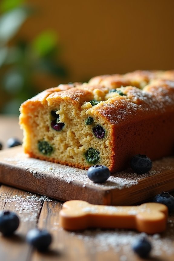 pup friendly blueberry yogurt cake