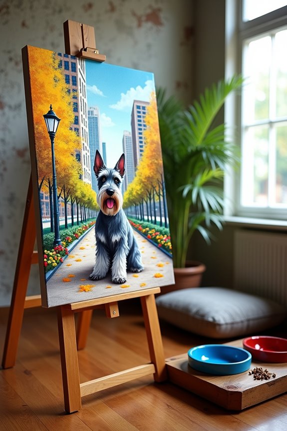 schnauzer cityscape diy project