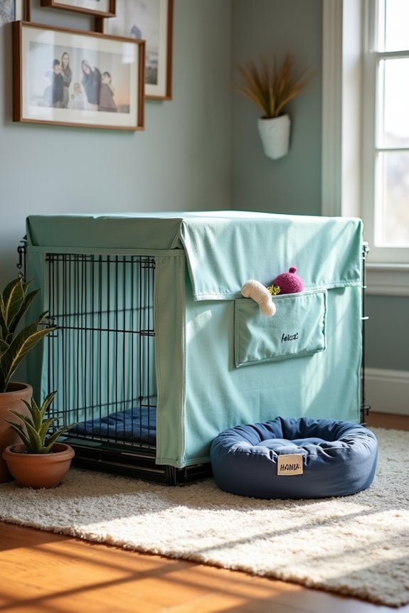stylish diy dog crate cover