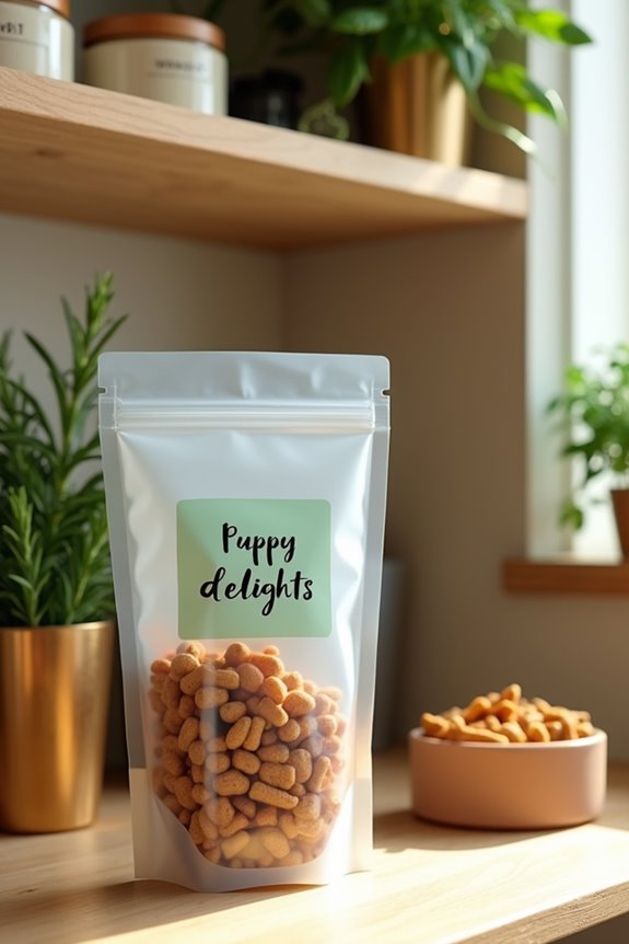 stylish transparent dog food bags