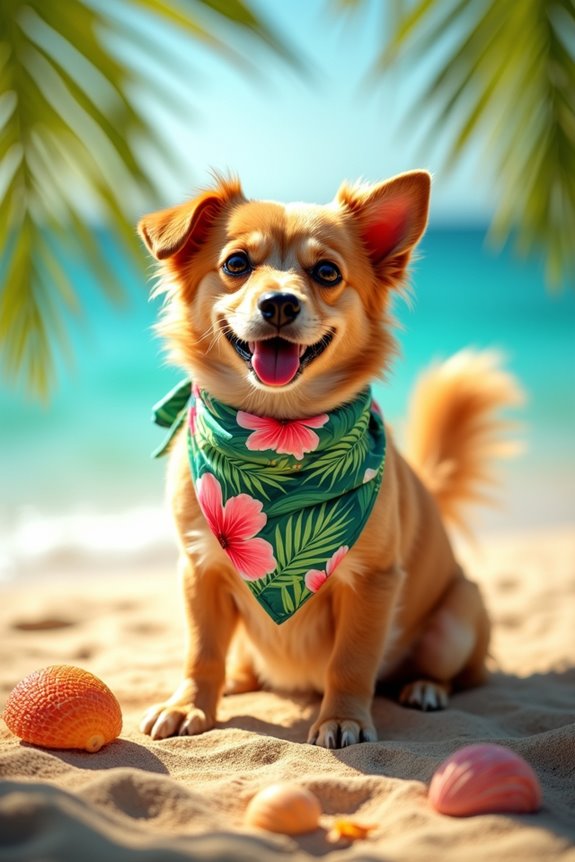tropical dog bandana diy