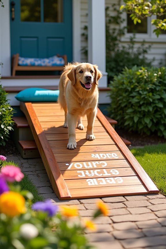 weather resistant dog ramp finish