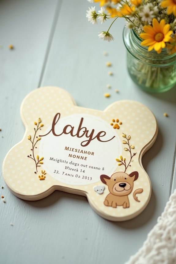 whimsical bone shaped invitations