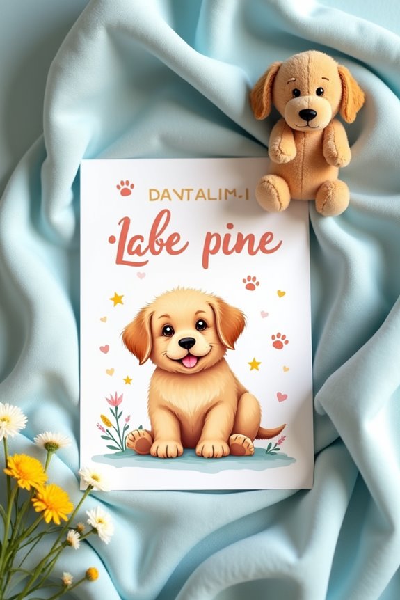 whimsical puppy inspired announcements