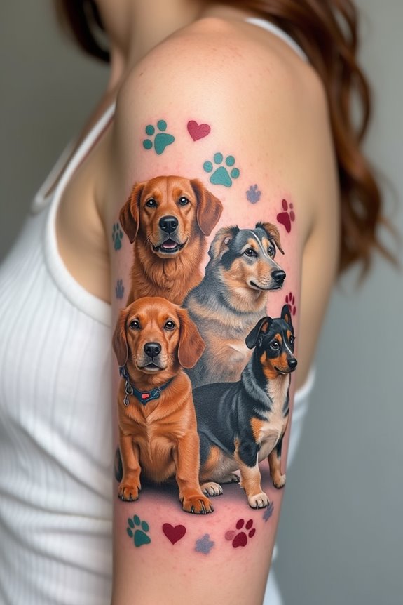 adorable dog breed collage