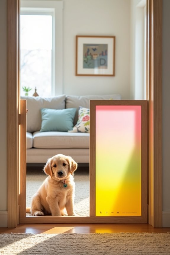 colorful diy pet gate