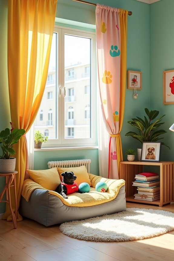 colorful durable dog curtains
