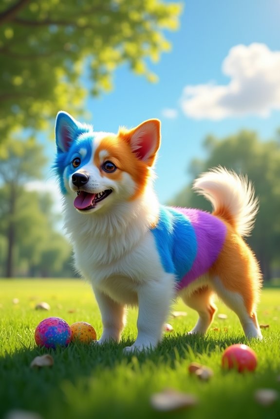 colorful fur styling technique