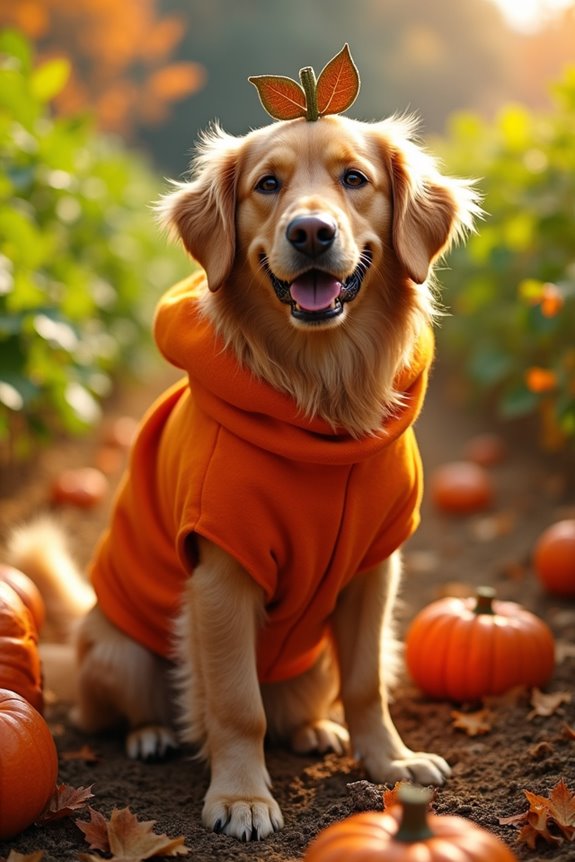 cozy diy pumpkin spice costume