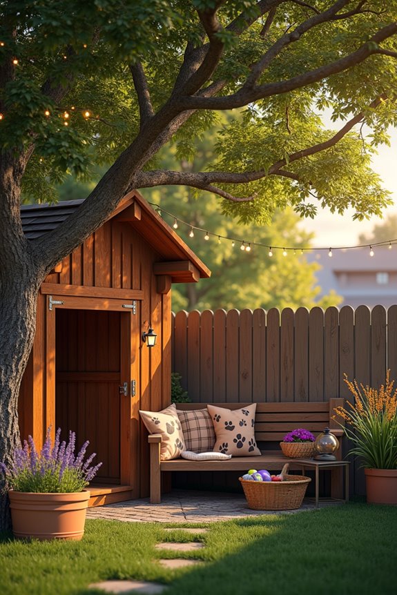 cozy outdoor dog retreat