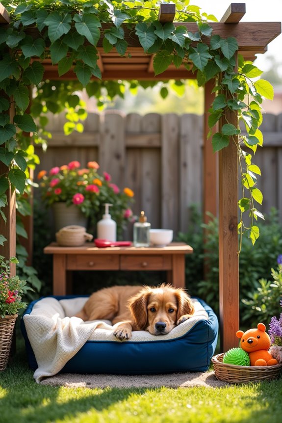 cozy outdoor space for dogs