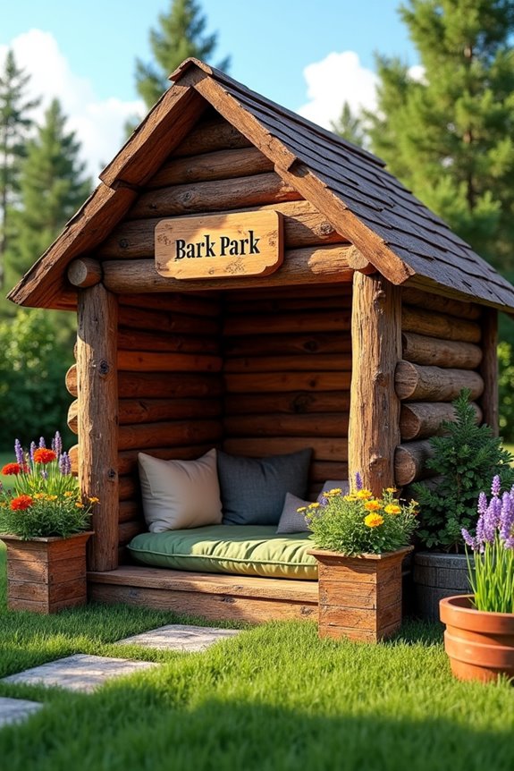 cozy rustic dog kennel