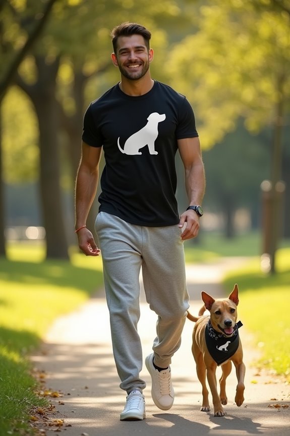 custom dog silhouette apparel