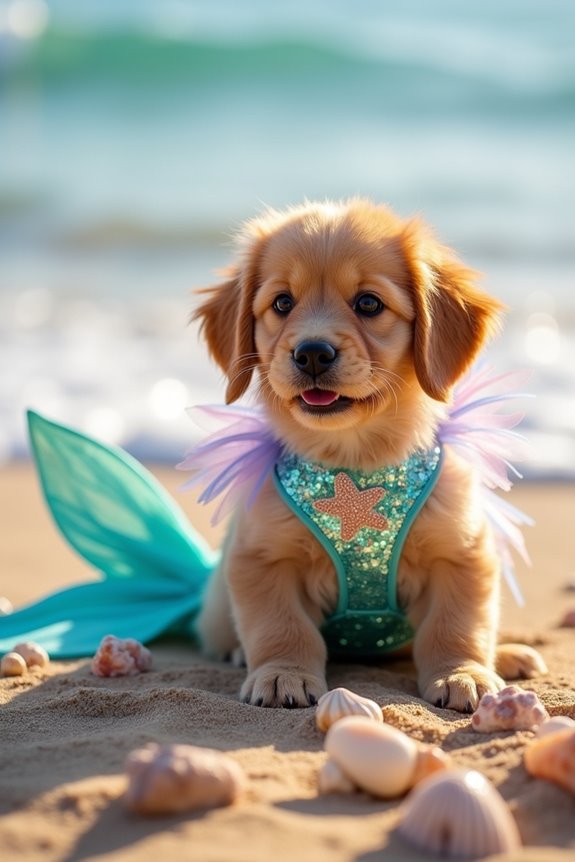 diy mermaid dog costume