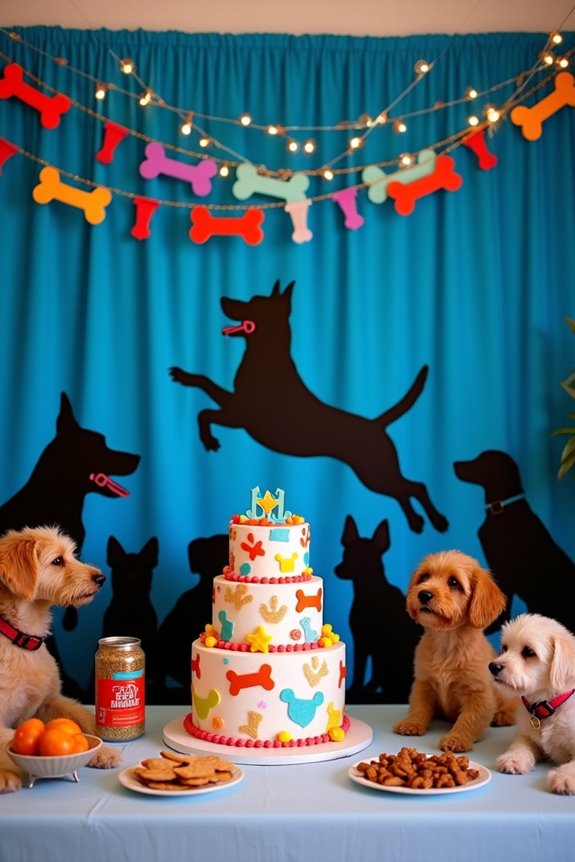 dog silhouette party decor