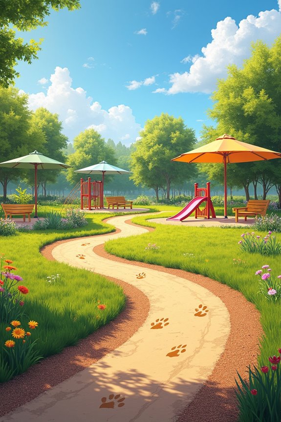 engaging dog park pathways