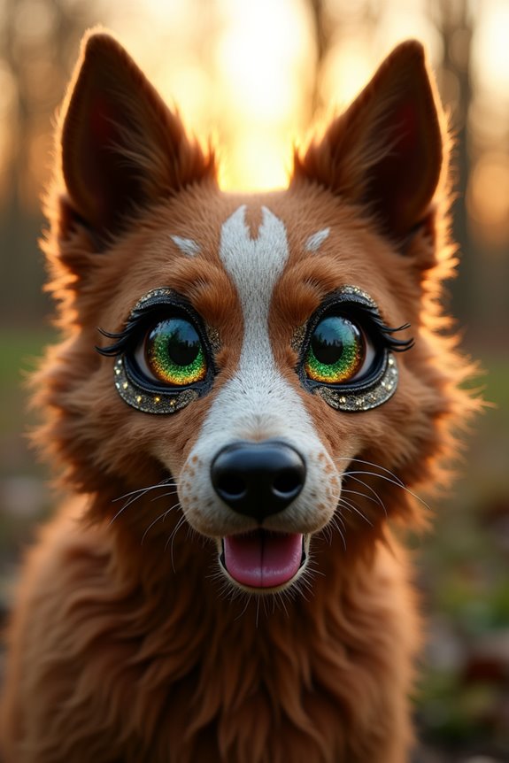 eye catching mask features