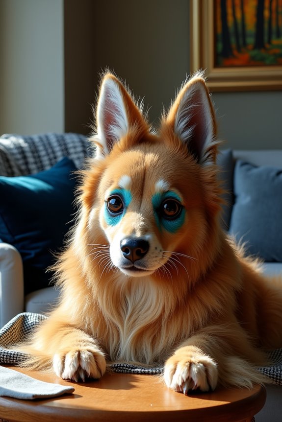 furry material mask selection