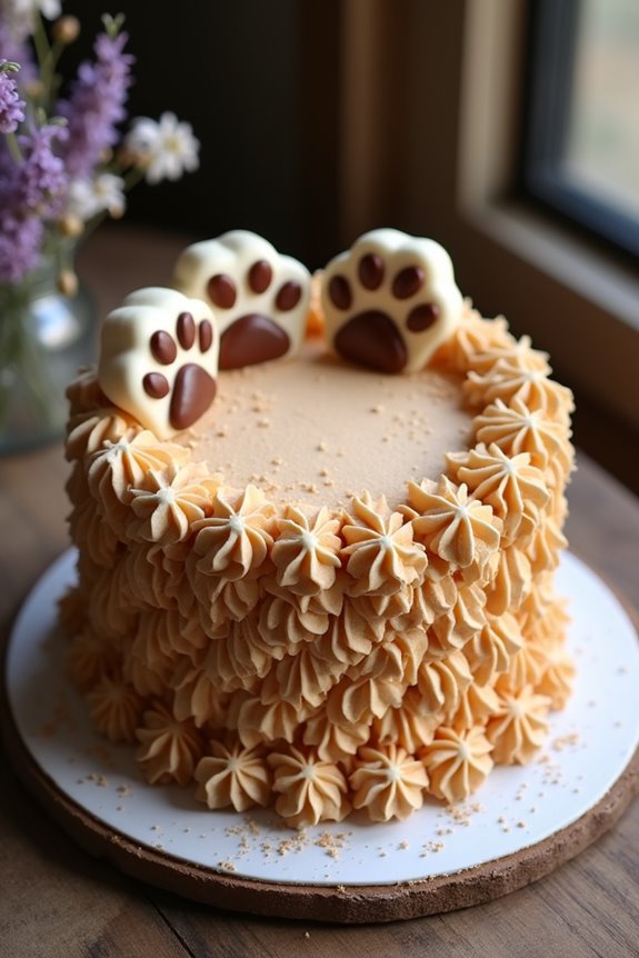 furry texture cake finish