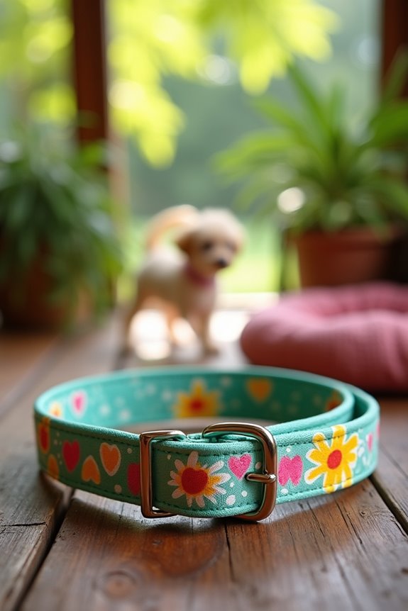 hand painted custom dog collars