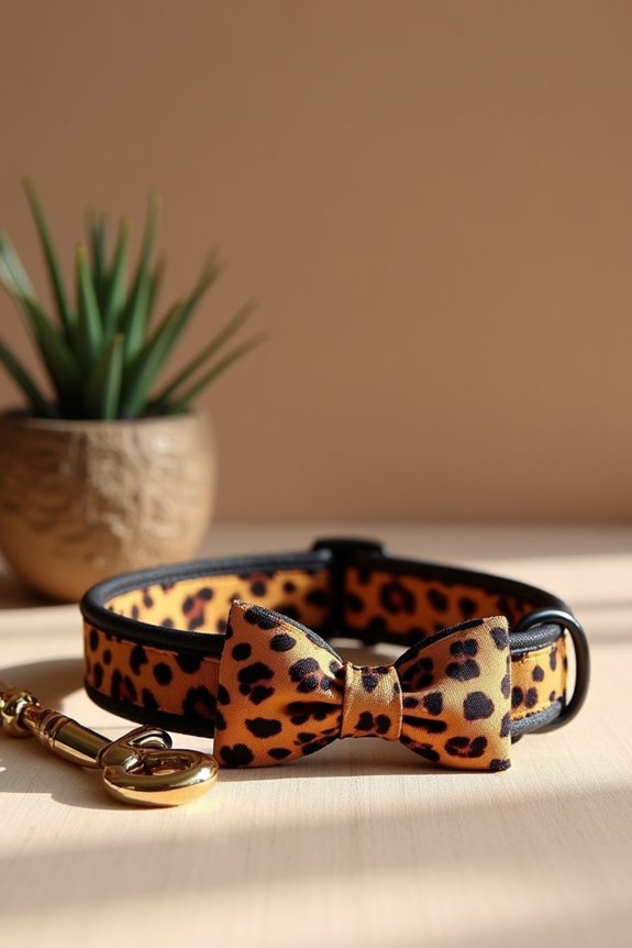 leopard print diy dog collar