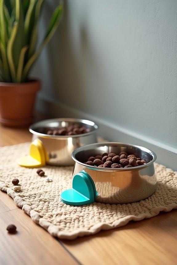 magnetic dog bowl holders