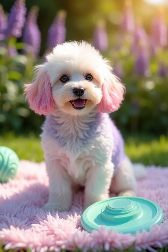 pastel ombre dog dyeing