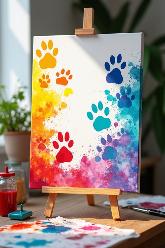 paw print art adventure