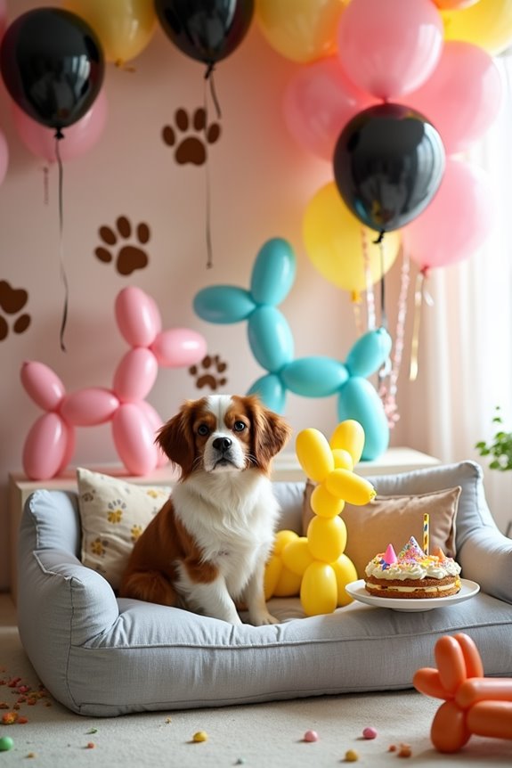 paw print balloon party decorations
