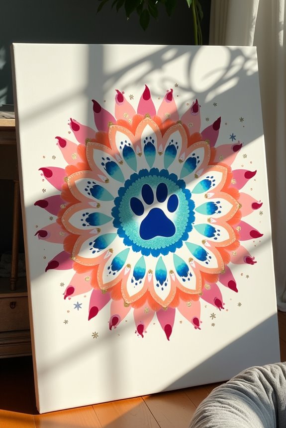 paw print mandala art