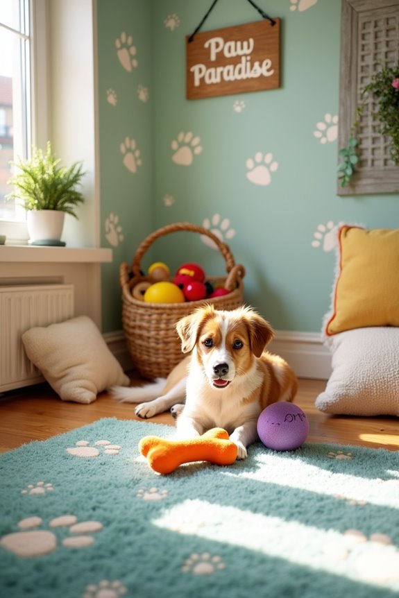 personalized dog play area