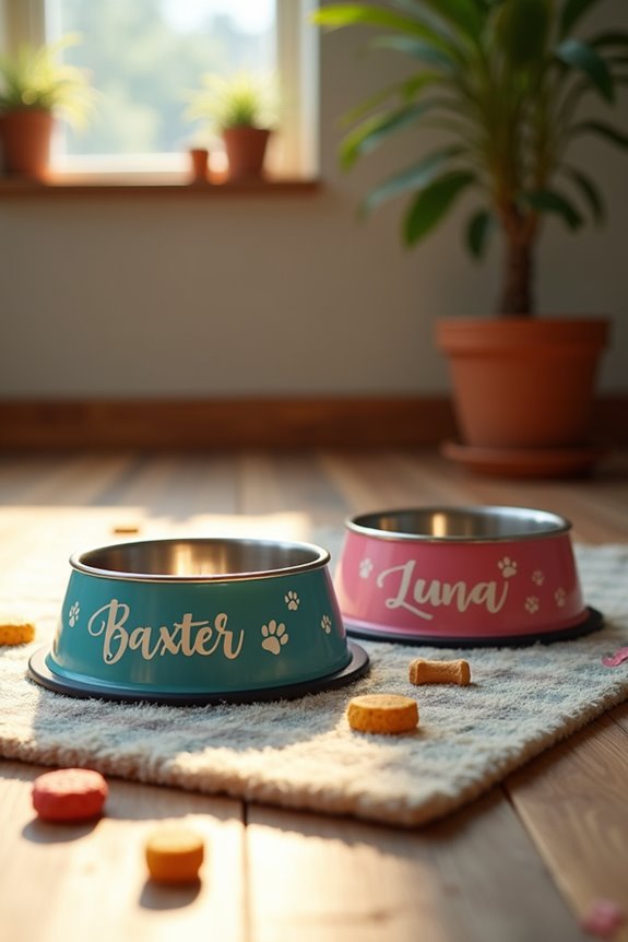 personalized durable dog bowls